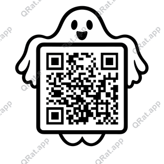 Ghost Arms artwork with a customizable QR code area
