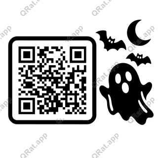 Ghost Moon artwork with a customizable QR code area