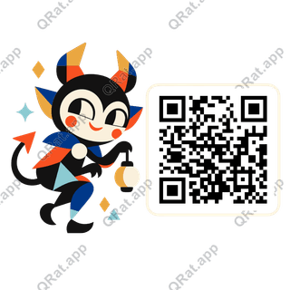 Horned Imp Cluster artwork with a customizable QR code area