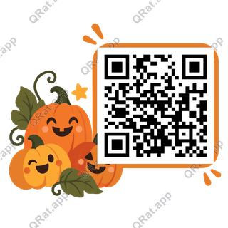 Jack-o'-Lantern Side Cluster artwork with a customizable QR code area