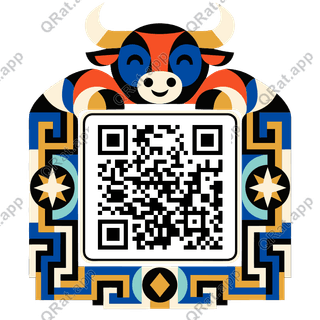 Minotaur Labyrinth Frame artwork with a customizable QR code area