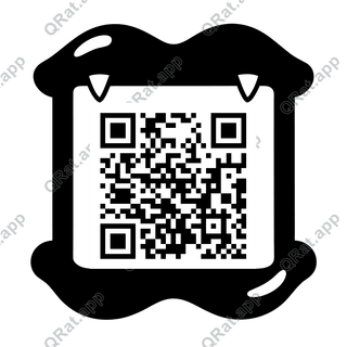 Monster Mouth artwork with a customizable QR code area