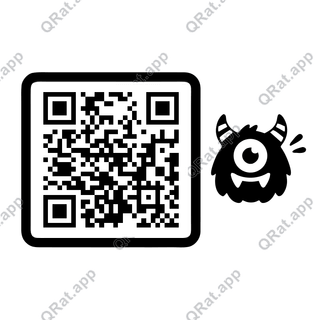 One Eye Monster Mask artwork with a customizable QR code area