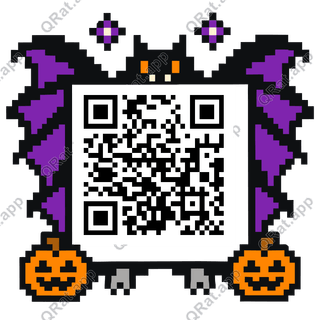 Bat Wings artwork with a customizable QR code area