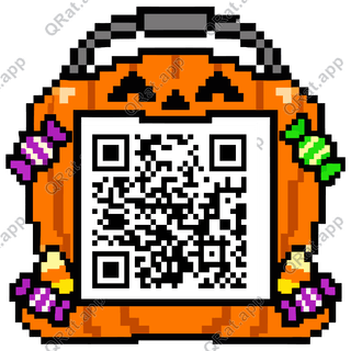 Candy Bucket artwork with a customizable QR code area