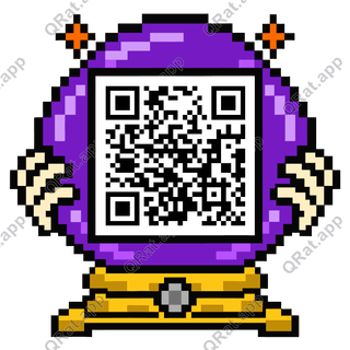 Crystal Ball artwork with a customizable QR code area