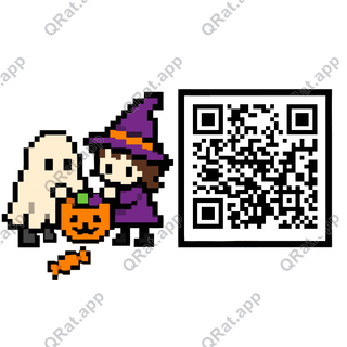 Trick Or Treat Kids artwork with a customizable QR code area