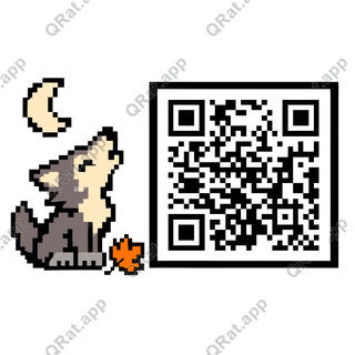 Werewolf And Moon artwork with a customizable QR code area