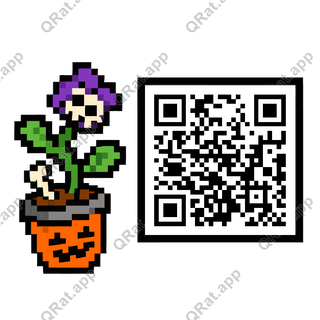 Zombie Plant artwork with a customizable QR code area