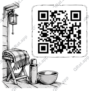 Porch Candy-Giver Cluster artwork with a customizable QR code area