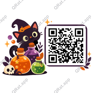Potion Bottles Side Cluster artwork with a customizable QR code area