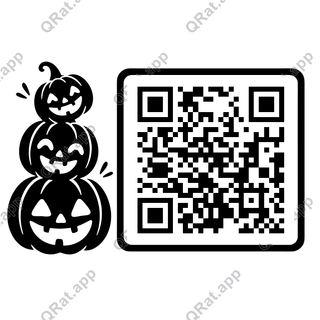 Pumpkin Stack artwork with a customizable QR code area
