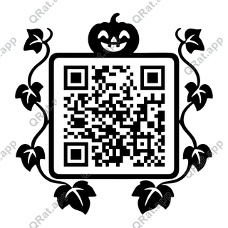 Pumpkin Vine artwork with a customizable QR code area