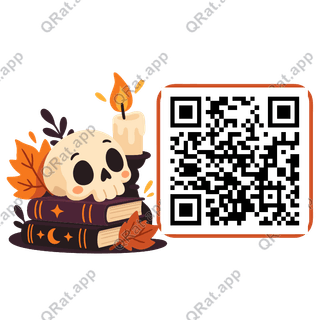 Skull and Candle Side Cluster artwork with a customizable QR code area