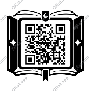 Spellbook artwork with a customizable QR code area