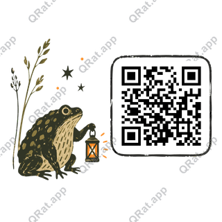 Toad & Matchbox Lantern Folk Cluster artwork with a customizable QR code area