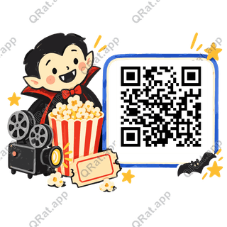Vampire Movie-Night Kit artwork with a customizable QR code area
