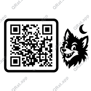 Werewolf Moon artwork with a customizable QR code area