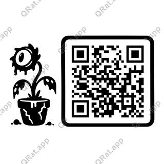 Zombie Plant artwork with a customizable QR code area