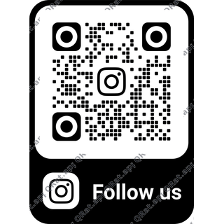 Instagram Black QR Frame surrounding a customizable QR code