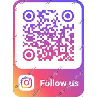 Instagram Gradient QR Frame surrounding a customizable QR code