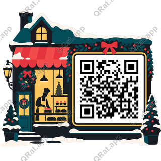 Bakery at Night artwork with a customizable QR code area