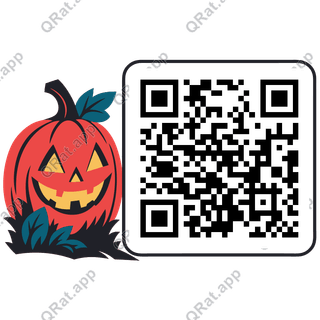 Pumpkin Lantern artwork with a customizable QR code area