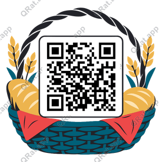Bread Basket artwork with a customizable QR code area