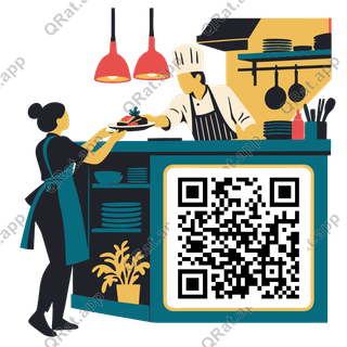 Kitchen Pass artwork with a customizable QR code area