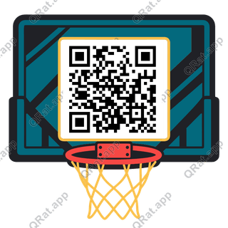 Hoop Backboard artwork with a customizable QR code area