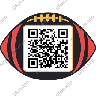 Football Laces artwork with a customizable QR code area