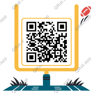 Goalpost artwork with a customizable QR code area
