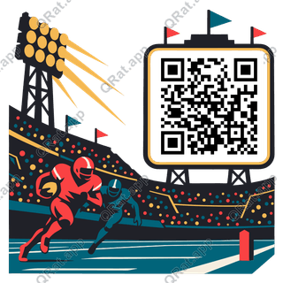 Night Stadium artwork with a customizable QR code area
