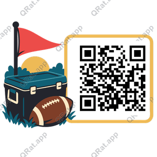 Tailgate Cooler artwork with a customizable QR code area