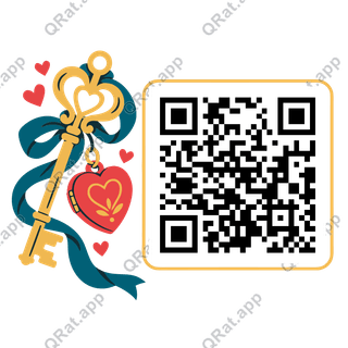 Key and Locket artwork with a customizable QR code area