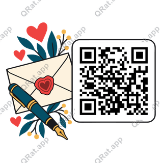 Letter and Seal artwork with a customizable QR code area