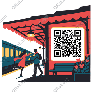Platform Reunion artwork with a customizable QR code area