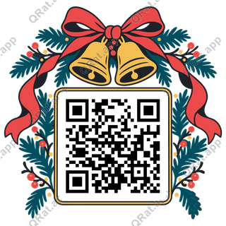 Winter Bells artwork with a customizable QR code area