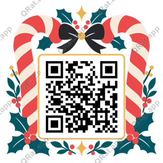 Candy Cane Arch artwork with a customizable QR code area