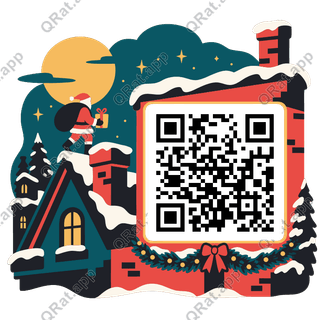 Rooftop Delivery artwork with a customizable QR code area