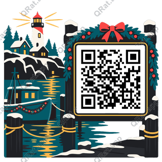 Harbor Lights artwork with a customizable QR code area