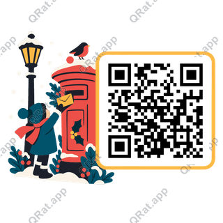 Letters to Winter artwork with a customizable QR code area