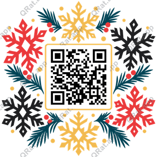 Snowflake Lattice artwork with a customizable QR code area