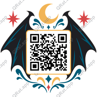 Bat Wings artwork with a customizable QR code area