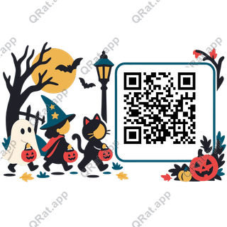 Costume Parade artwork with a customizable QR code area