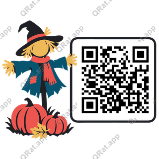 Little Scarecrow artwork with a customizable QR code area