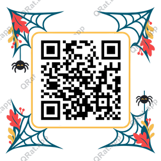 Web Corners artwork with a customizable QR code area