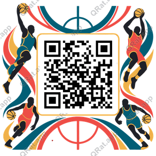 Court Lines artwork with a customizable QR code area