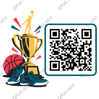 Practice Trophy artwork with a customizable QR code area