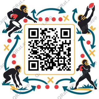 Playbook Arrows artwork with a customizable QR code area